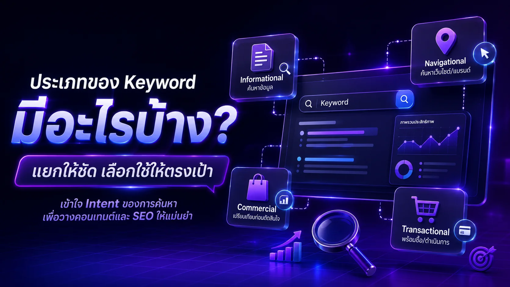 ประเภทของ Keyword มีอะไรบ้าง? เข้าใจให้ครบเพื่อวางกลยุทธ์ SEO ให้แม่น