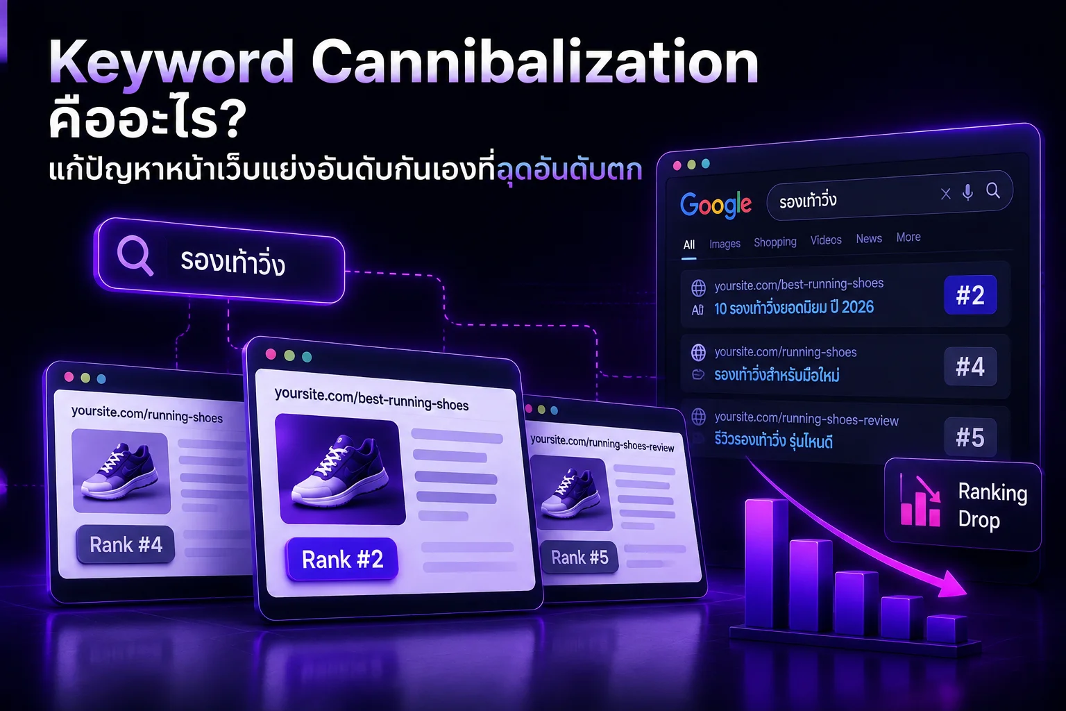 Keyword Cannibalization คืออะไร? แก้ปัญหาหน้าเว็บแย่งอันดับกันเองที่ฉุดอันดับตก